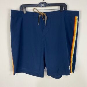 Williams Brothers Ski & Sports Retro Stripe Swim Trunks Performance